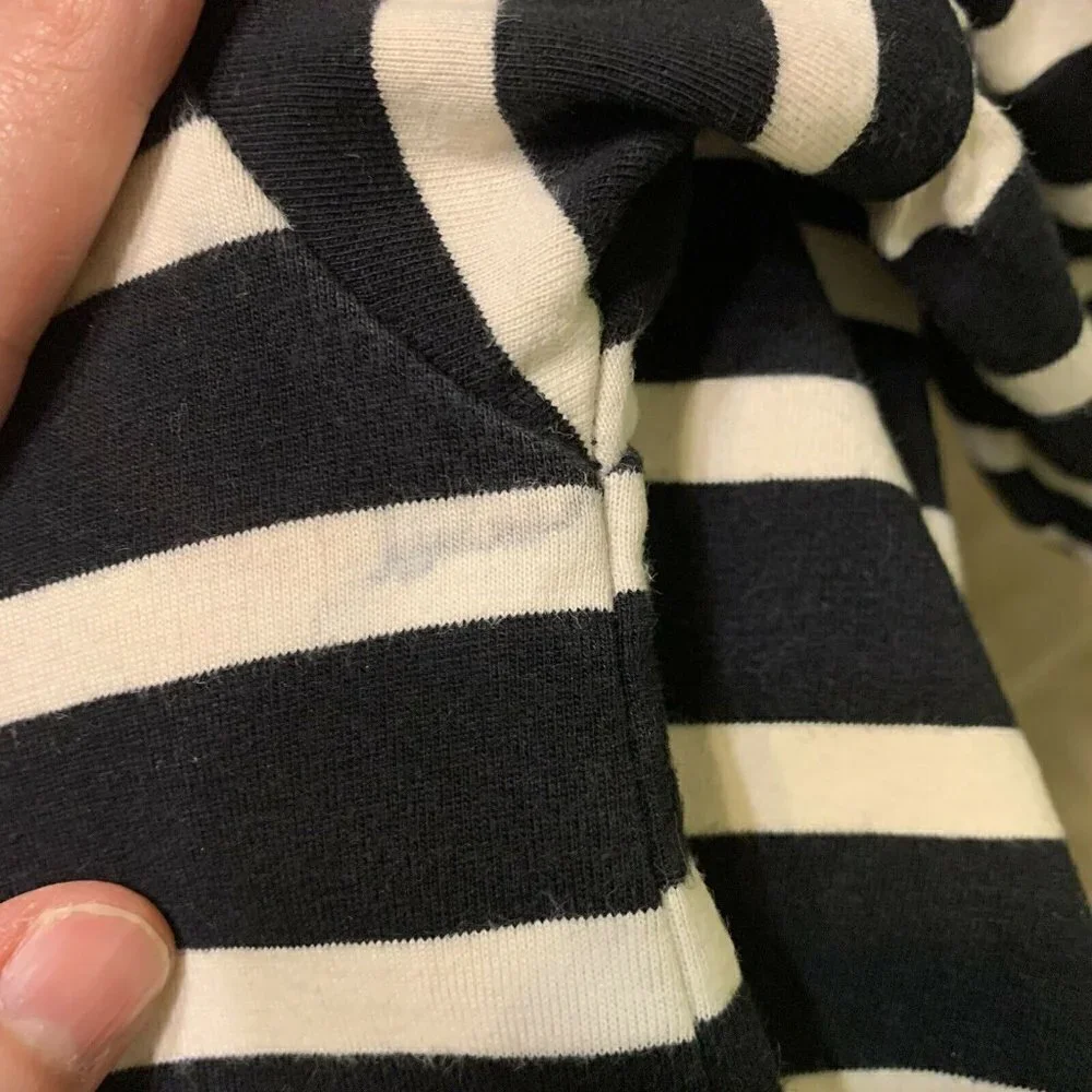 J. Crew Women's S Small Shift Dress Ruffled Bell Sleeve Striped Style #F0160